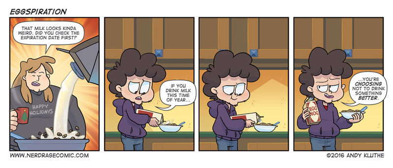 Illustration for article titled Sunday Comics: Eggnog Stranding